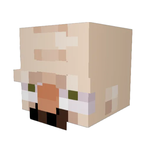 Ceram1c Minecraft avatar head, 3D render