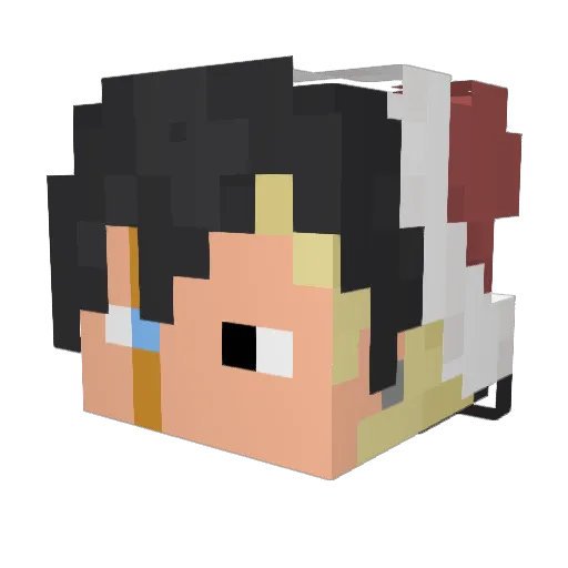 CeramicShards Minecraft avatar head, 3D render