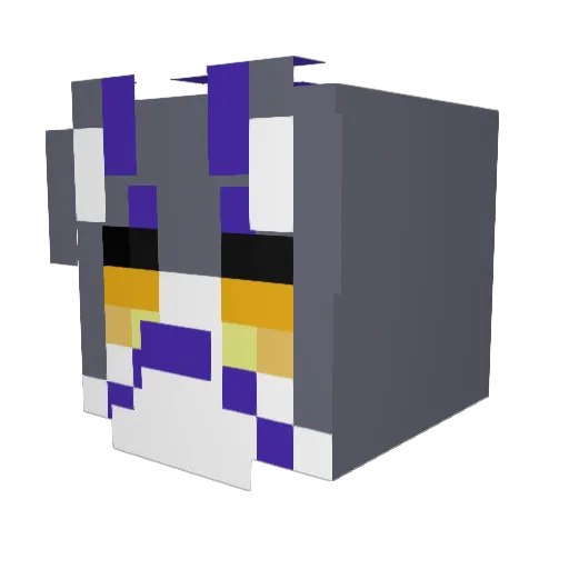 Ceramic_Saturn Minecraft avatar head, 3D render
