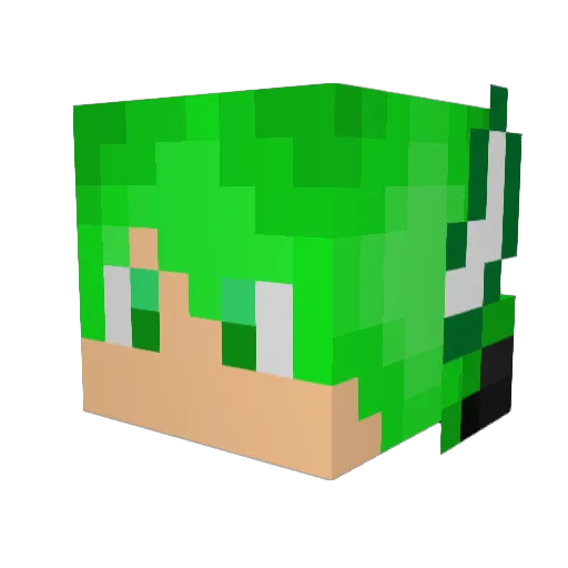 Ceraph97 Minecraft avatar head, 3D render