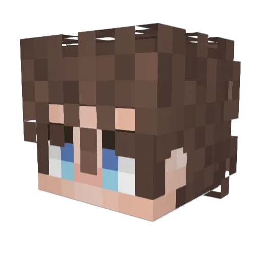 Cerati_Gustavo Minecraft avatar head, 3D render