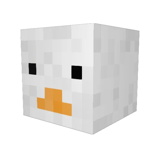 Ceraunophile Minecraft avatar head, 3D render