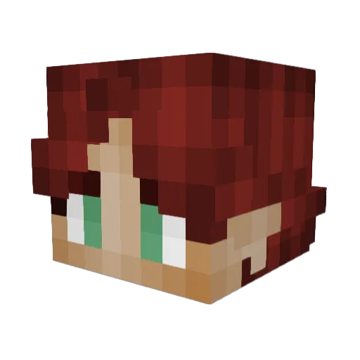 Ceravena Minecraft avatar head, 3D render