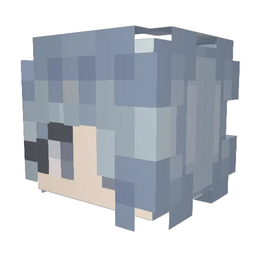 Ceraxa Minecraft avatar head, 3D render