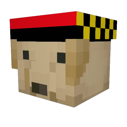 Cerber0th Minecraft avatar head, 3D render