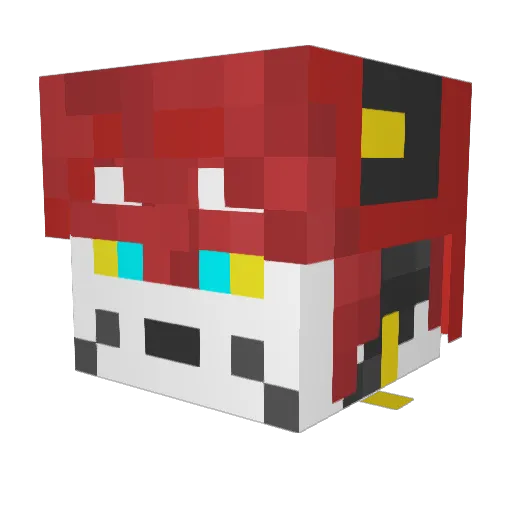 Cerberos_ Minecraft avatar head, 3D render