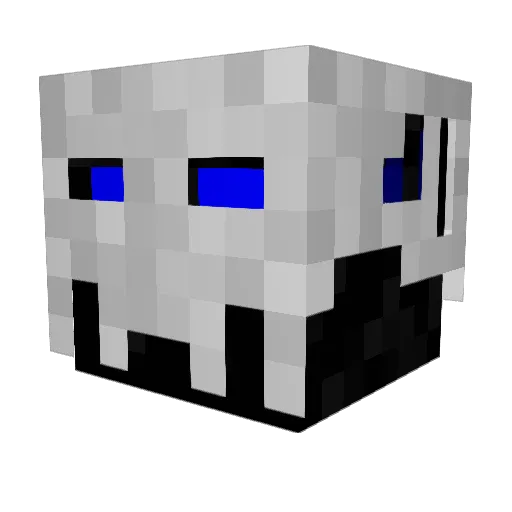 Cerberus18 Minecraft avatar head, 3D render