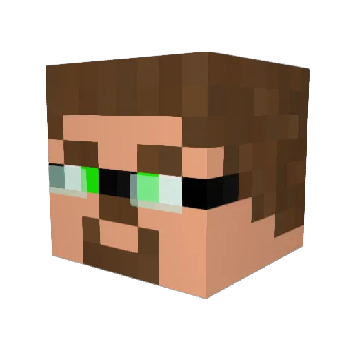 Cerberus7447 Minecraft avatar head, 3D render