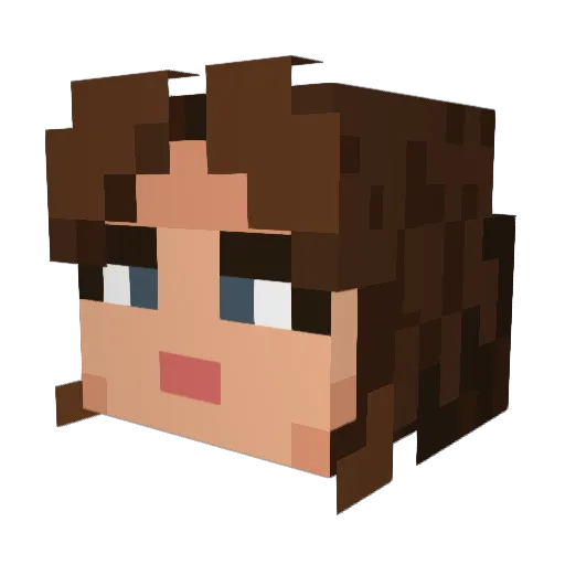 Cerberus7711 Minecraft avatar head, 3D render