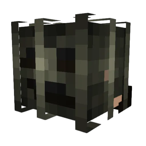 CerberusActual Minecraft avatar head, 3D render