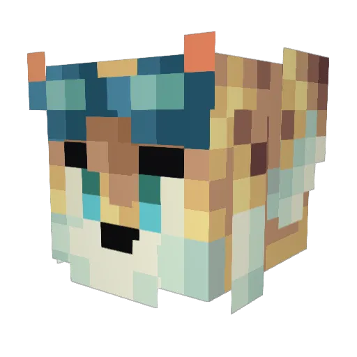 CerealConAwa Minecraft avatar head, 3D render