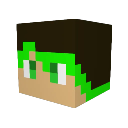 CerealCup Minecraft avatar head, 3D render