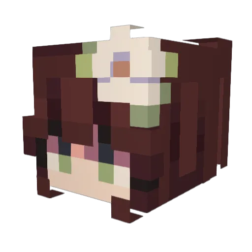 CerealWaterr Minecraft avatar head, 3D render