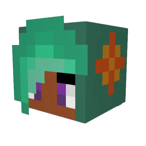 Cereal_Zebra Minecraft avatar head, 3D render