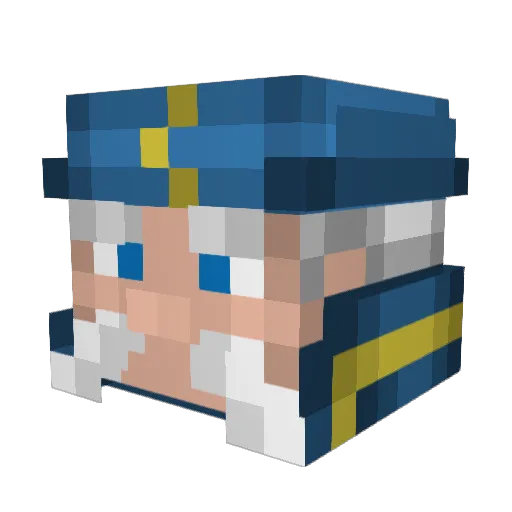 Cereal_b0y Minecraft avatar head, 3D render