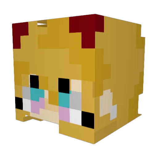 Cerealism Minecraft avatar head, 3D render