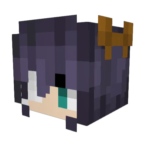Ceremonnial Minecraft avatar head, 3D render