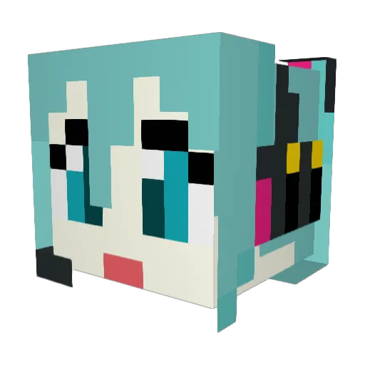Ceren_HD Minecraft avatar head, 3D render
