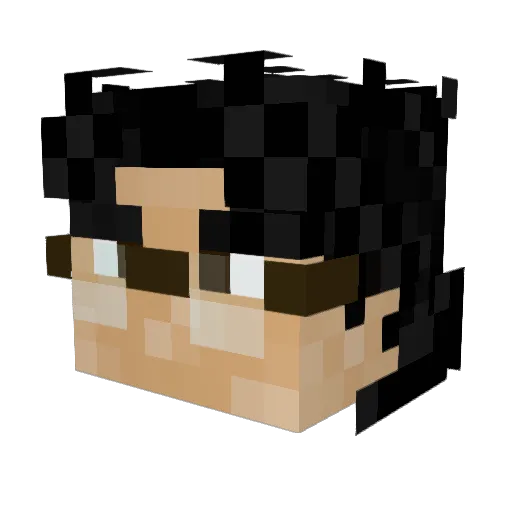 Cerezzy Minecraft avatar head, 3D render