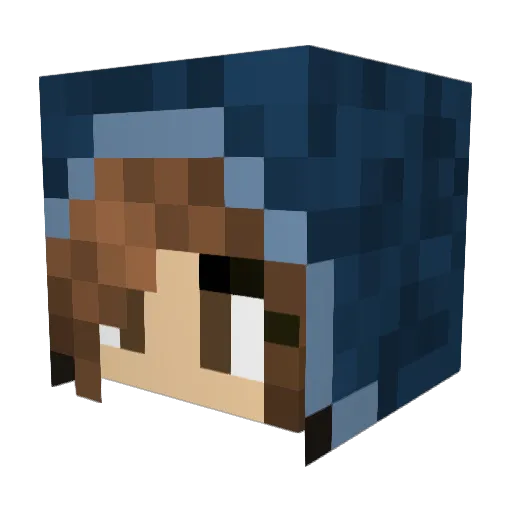 Cergara Minecraft avatar head, 3D render