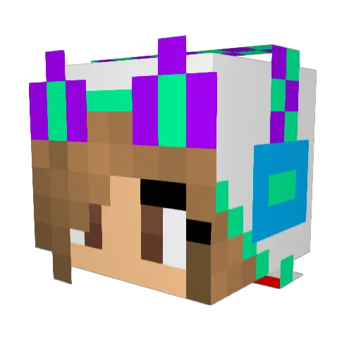 CeriCat600 Minecraft avatar head, 3D render