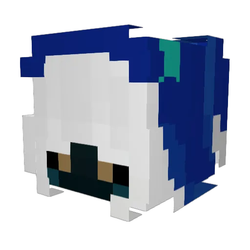 Cerinyu Minecraft avatar head, 3D render