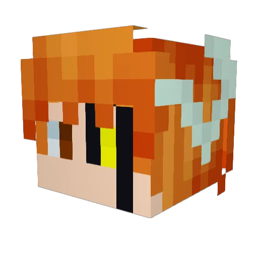 CeriseJupiter25 Minecraft avatar head, 3D render