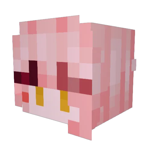 CeriseYi Minecraft avatar head, 3D render
