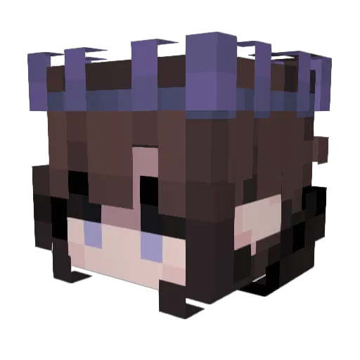 Cerisei Minecraft avatar head, 3D render