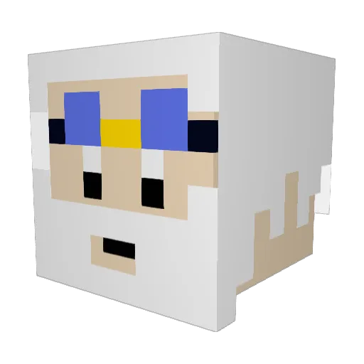 Ceristaz Minecraft avatar head, 3D render