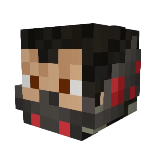 Cerk1 Minecraft avatar head, 3D render