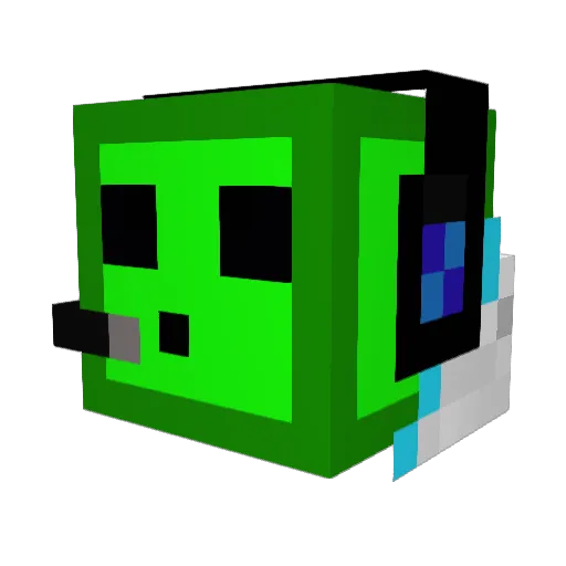 CeroCraft Minecraft avatar head, 3D render