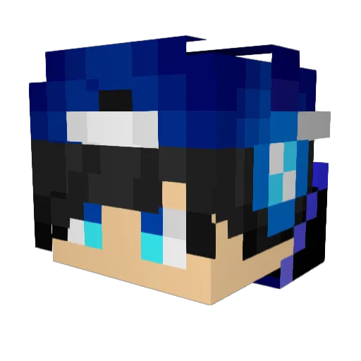 CeroKelvin Minecraft avatar head, 3D render