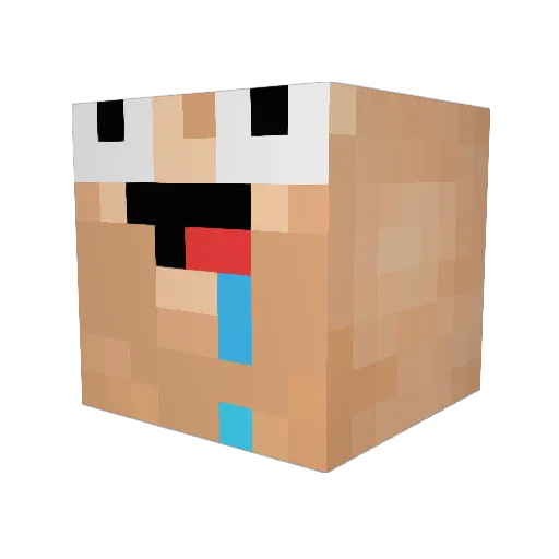 Cerpzy Minecraft avatar head, 3D render
