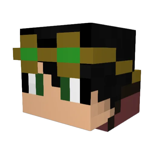Cerrberus Minecraft avatar head, 3D render
