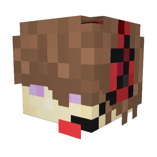 Cerrenete Minecraft avatar head, 3D render