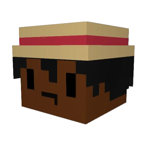 CerrtiXSham Minecraft avatar head, 3D render