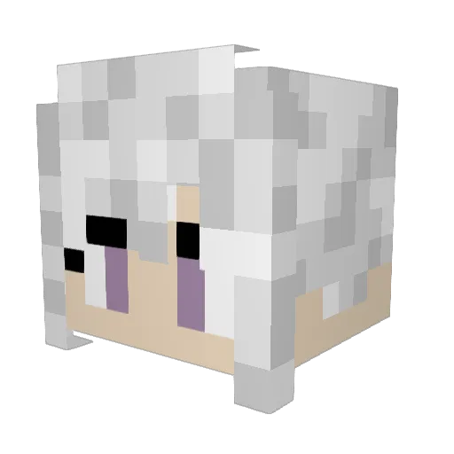 Cersuplat Minecraft avatar head, 3D render
