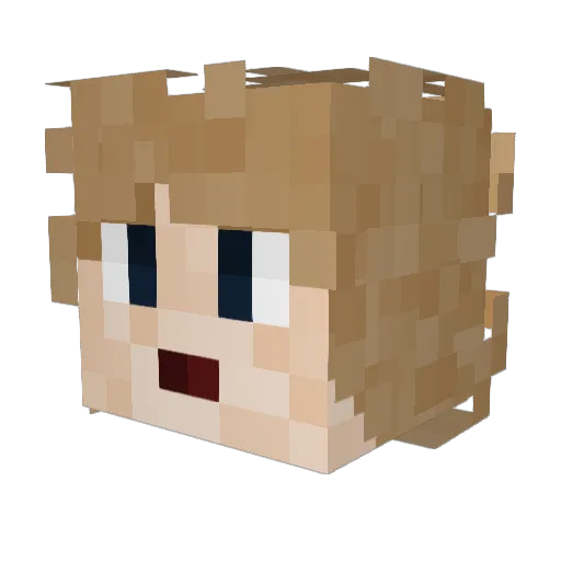 CertifiedBoyLova Minecraft avatar head, 3D render