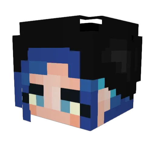 CeruleanChloe Minecraft avatar head, 3D render