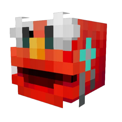 Cerulean_Elmo Minecraft avatar head, 3D render