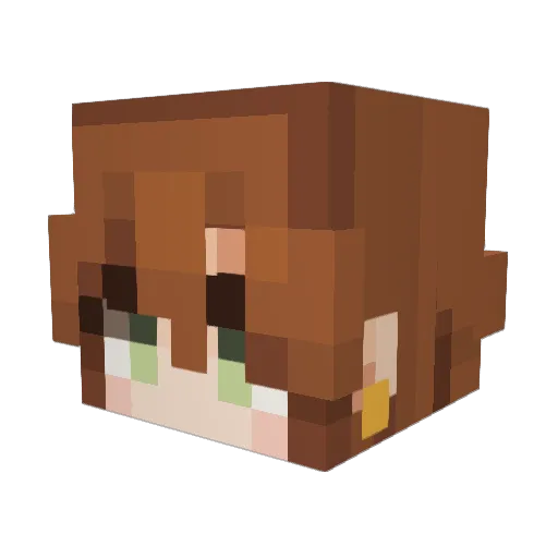 Ceruleana Minecraft avatar head, 3D render