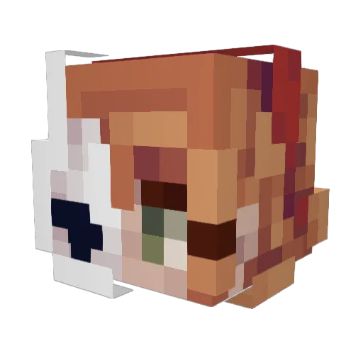 Ceruleana Minecraft avatar head, 3D render