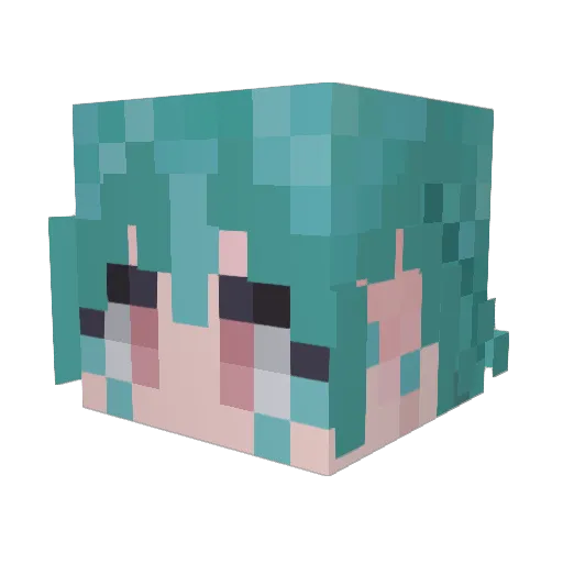 CeruleusOxide Minecraft avatar head, 3D render