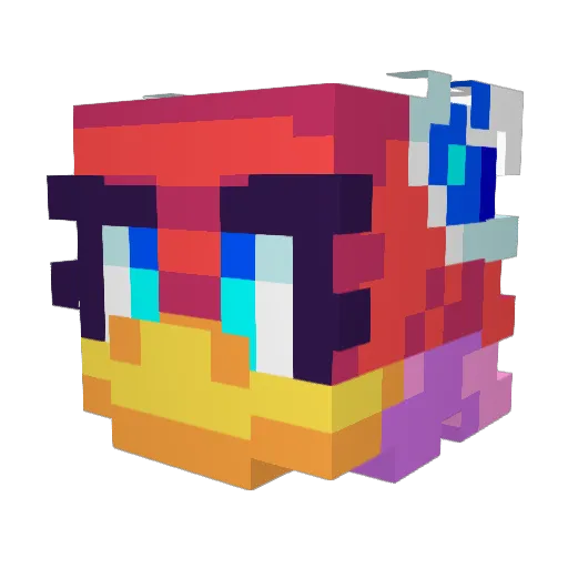 Cervaaa Minecraft avatar head, 3D render