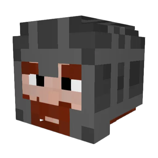 CerveZero Minecraft avatar head, 3D render