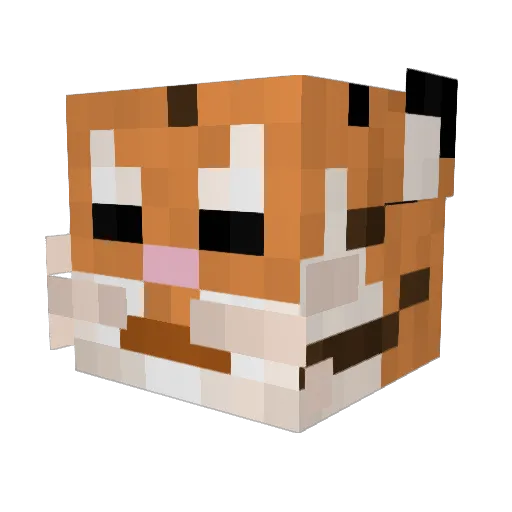 Cerythias Minecraft avatar head, 3D render