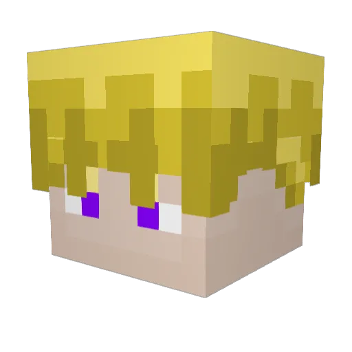 Cerzix Minecraft avatar head, 3D render