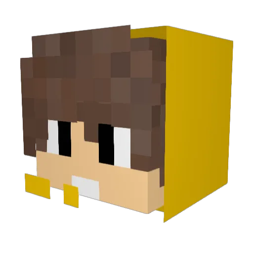 Cesar10 Minecraft avatar head, 3D render