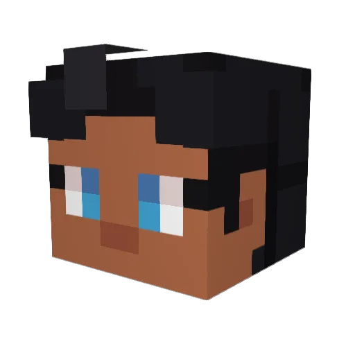 Cesar1304 Minecraft avatar head, 3D render